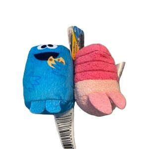 Sesame Street Cookie Monster Mini Plush Disney Piglet Winnie the Pooh Podpals